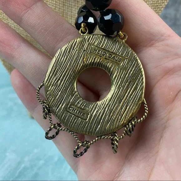 Heidi Daus Charm Holder Black Beaded Toggle - Picture 3 of 4